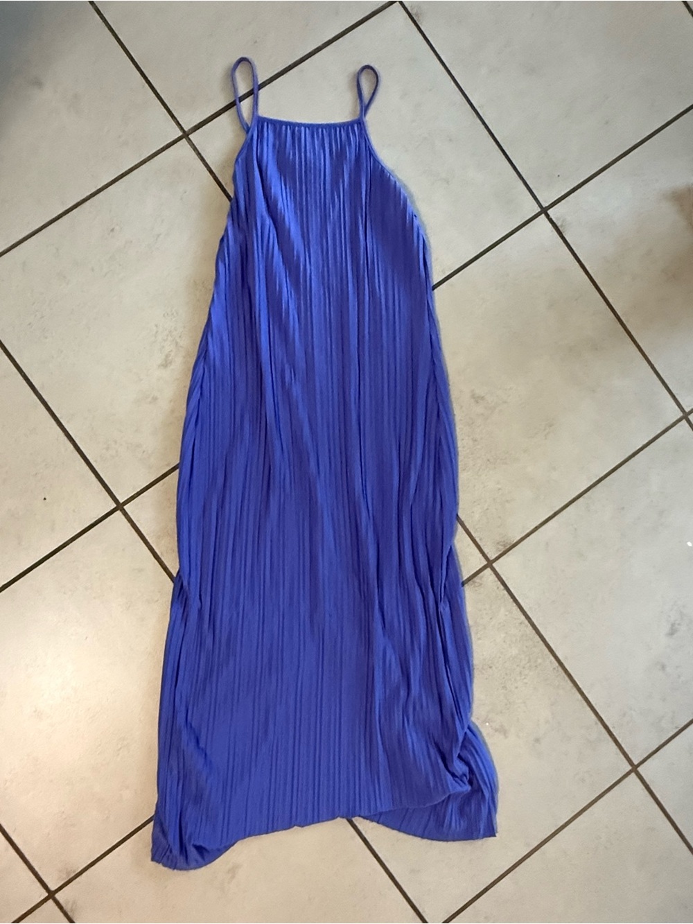 a new day Pleated Spaghetti Strap Maxi Dress in Purple Blue